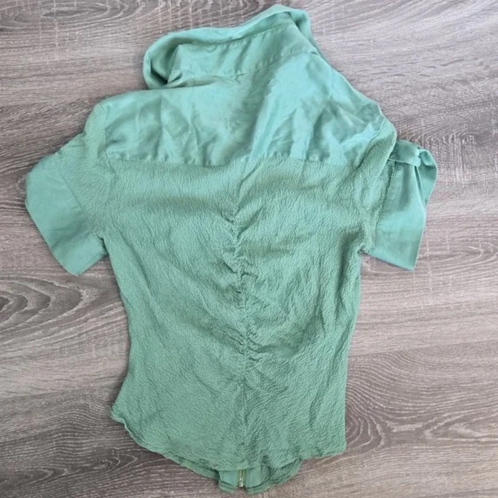 Bebe Light Green Button Down Shirt - image 2